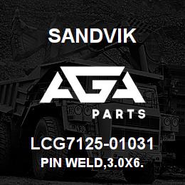 LCG7125-01031 Sandvik PIN WELD,3.0X6. | AGA Parts