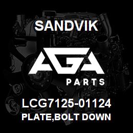 LCG7125-01124 Sandvik PLATE,BOLT DOWN | AGA Parts
