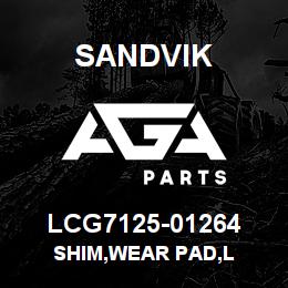 LCG7125-01264 Sandvik SHIM,WEAR PAD,L | AGA Parts