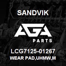 LCG7125-01267 Sandvik WEAR PAD,UHMW,M | AGA Parts