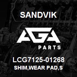 LCG7125-01268 Sandvik SHIM,WEAR PAD,S | AGA Parts