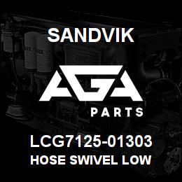 LCG7125-01303 Sandvik HOSE SWIVEL LOW | AGA Parts
