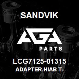 LCG7125-01315 Sandvik ADAPTER,HIAB T- | AGA Parts