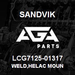 LCG7125-01317 Sandvik WELD,HELAC MOUN | AGA Parts