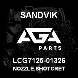 LCG7125-01326 Sandvik NOZZLE,SHOTCRET | AGA Parts