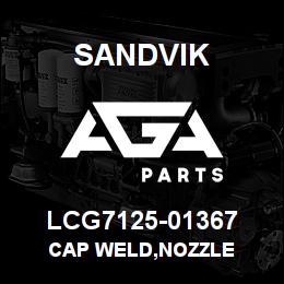LCG7125-01367 Sandvik CAP WELD,NOZZLE | AGA Parts