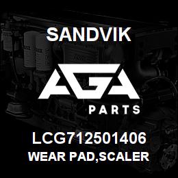 LCG712501406 Sandvik WEAR PAD,SCALER | AGA Parts
