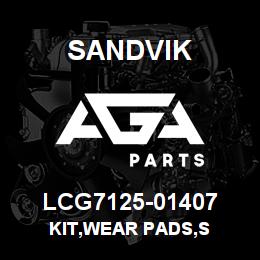 LCG7125-01407 Sandvik KIT,WEAR PADS,S | AGA Parts