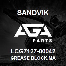 LCG7127-00042 Sandvik GREASE BLOCK,MA | AGA Parts