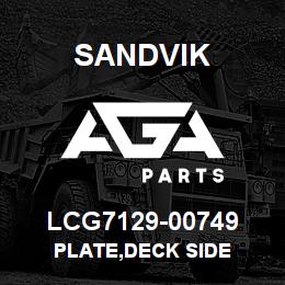 LCG7129-00749 Sandvik PLATE,DECK SIDE | AGA Parts
