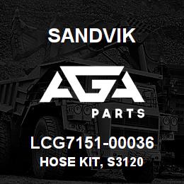 LCG7151-00036 Sandvik HOSE KIT, S3120 | AGA Parts