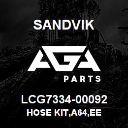 LCG7334-00092 Sandvik HOSE KIT,A64,EE | AGA Parts
