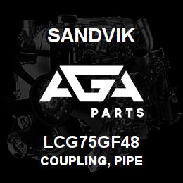 LCG75GF48 Sandvik COUPLING, PIPE | AGA Parts