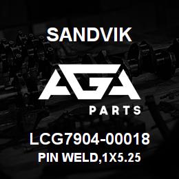 LCG7904-00018 Sandvik PIN WELD,1X5.25 | AGA Parts