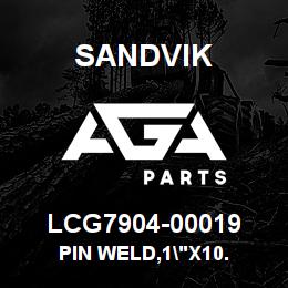 LCG7904-00019 Sandvik PIN WELD,1"X10. | AGA Parts