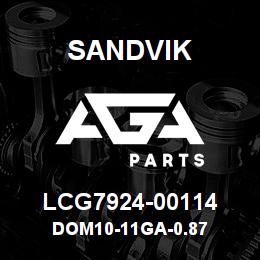 LCG7924-00114 Sandvik DOM10-11GA-0.87 | AGA Parts