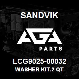 LCG9025-00032 Sandvik WASHER KIT,2 QT | AGA Parts
