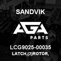 LCG9025-00035 Sandvik LATCH,(2)ROTOR, | AGA Parts