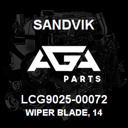 LCG9025-00072 Sandvik WIPER BLADE, 14 | AGA Parts