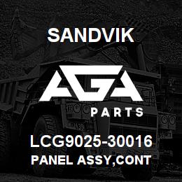 LCG9025-30016 Sandvik PANEL ASSY,CONT | AGA Parts