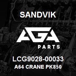 LCG9028-00033 Sandvik A64 CRANE PK850 | AGA Parts