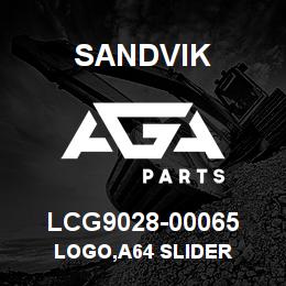 LCG9028-00065 Sandvik LOGO,A64 SLIDER | AGA Parts