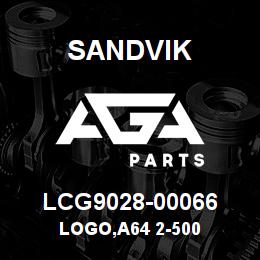 LCG9028-00066 Sandvik LOGO,A64 2-500 | AGA Parts