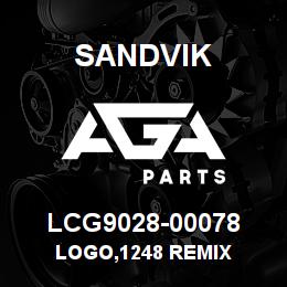 LCG9028-00078 Sandvik LOGO,1248 REMIX | AGA Parts