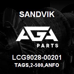 LCG9028-00201 Sandvik TAGS,2-500,ANFO | AGA Parts