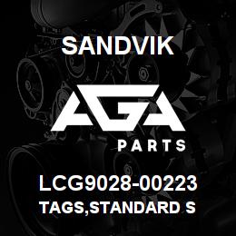 LCG9028-00223 Sandvik TAGS,STANDARD S | AGA Parts