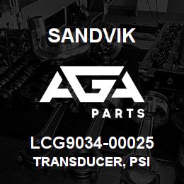 LCG9034-00025 Sandvik TRANSDUCER, PSI | AGA Parts
