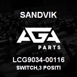 LCG9034-00116 Sandvik SWITCH,3 POSITI | AGA Parts