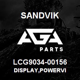 LCG9034-00156 Sandvik DISPLAY,POWERVI | AGA Parts