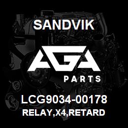 LCG9034-00178 Sandvik RELAY,X4,RETARD | AGA Parts