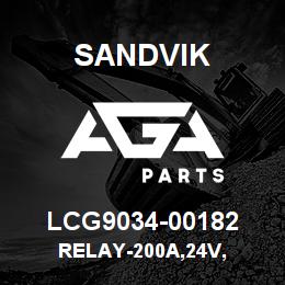 LCG9034-00182 Sandvik RELAY-200A,24V, | AGA Parts