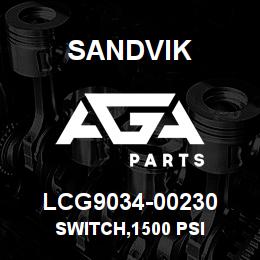 LCG9034-00230 Sandvik SWITCH,1500 PSI | AGA Parts