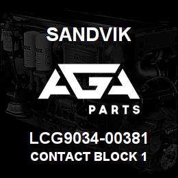 LCG9034-00381 Sandvik CONTACT BLOCK 1 | AGA Parts