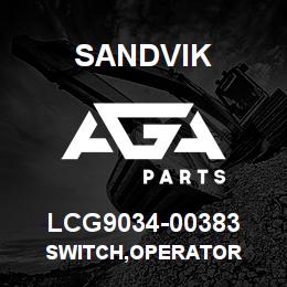 LCG9034-00383 Sandvik SWITCH,OPERATOR | AGA Parts