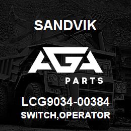 LCG9034-00384 Sandvik SWITCH,OPERATOR | AGA Parts