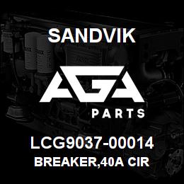 LCG9037-00014 Sandvik BREAKER,40A CIR | AGA Parts