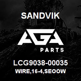 LCG9038-00035 Sandvik WIRE,16-4,SEOOW | AGA Parts