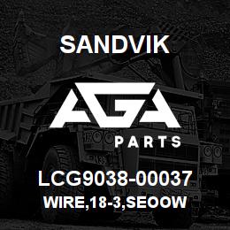 LCG9038-00037 Sandvik WIRE,18-3,SEOOW | AGA Parts