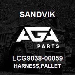 LCG9038-00059 Sandvik HARNESS,PALLET | AGA Parts