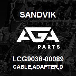 LCG9038-00089 Sandvik CABLE,ADAPTER,D | AGA Parts