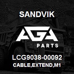 LCG9038-00092 Sandvik CABLE,EXTEND,M1 | AGA Parts