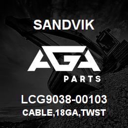 LCG9038-00103 Sandvik CABLE,18GA,TWST | AGA Parts