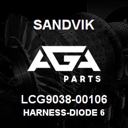 LCG9038-00106 Sandvik HARNESS-DIODE 6 | AGA Parts
