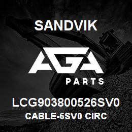 LCG903800526SV0 Sandvik CABLE-6SV0 CIRC | AGA Parts