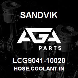 LCG9041-10020 Sandvik HOSE,COOLANT IN | AGA Parts