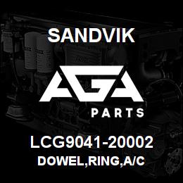 LCG9041-20002 Sandvik DOWEL,RING,A/C | AGA Parts
